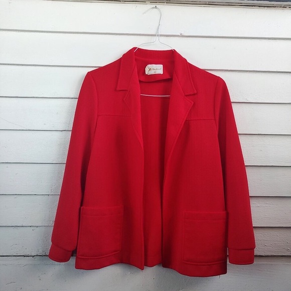 VINTAGE RED BLAZER - Picture 4 of 6